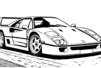 Ferrari F40 Coloring Page