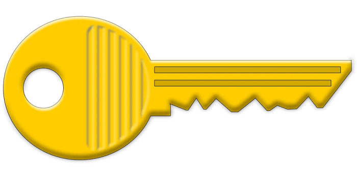Key yellow symbol icon vector metal pixabay
