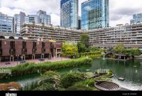 London Barbican Centre. Unique Brutalist Architecture with Green Urban ...