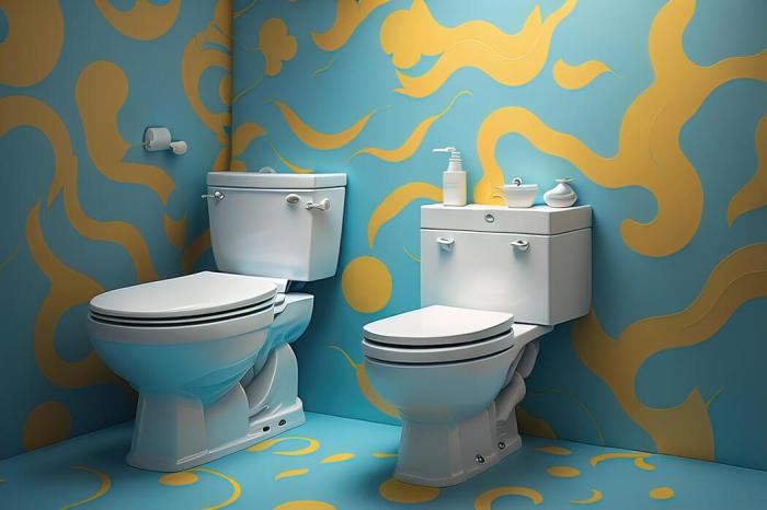 Bathroom toilet cartoon Royalty Free Vector Image